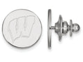 14k White Gold Logoart University Of Wisconsin Lapel Pin