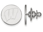 14k White Gold Logoart University Of Wisconsin Lapel Pin
