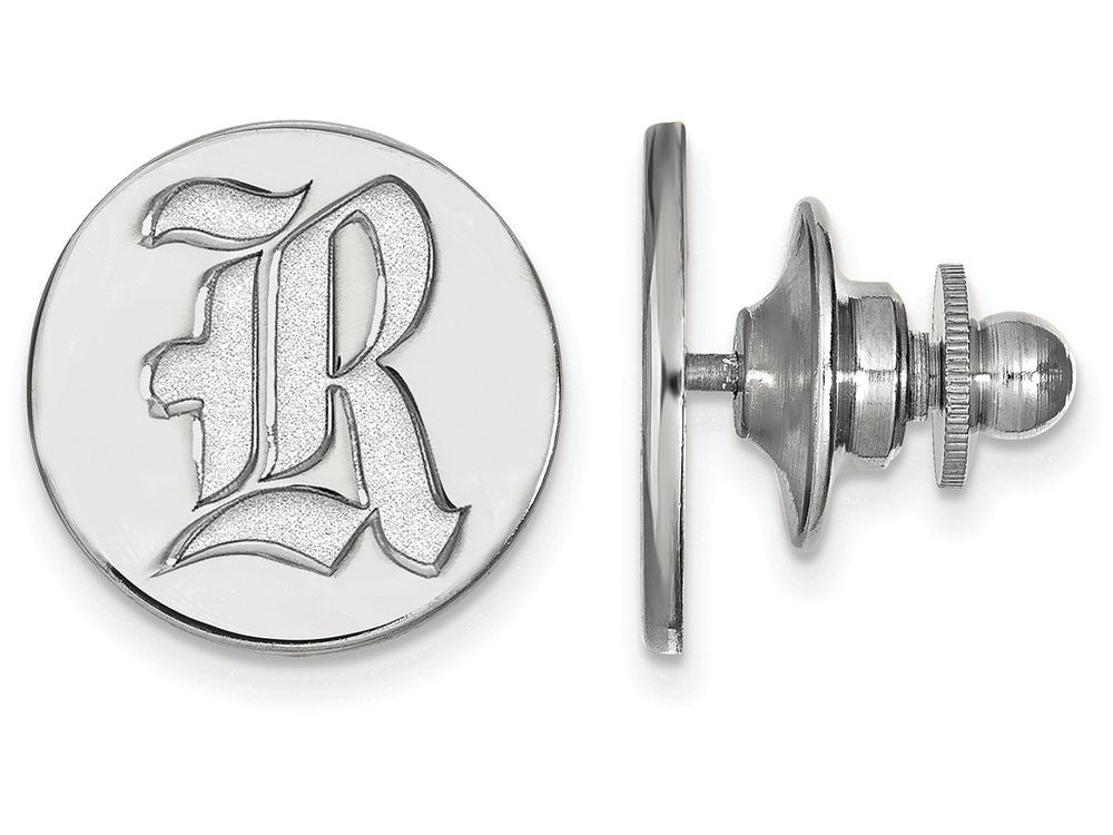 14k White Gold Logoart Rice University Lapel Pin