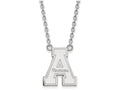 14k White Gold Logoart Appalachian State University Large Pendant Necklace