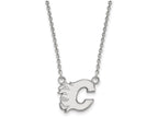 14k White Gold Nhl Logoart Calgary Flames Small Pendant Necklace