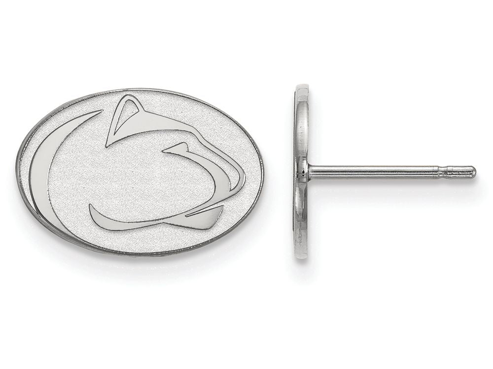 14k White Gold Logoart Penn State University Extra Small Post Earrings