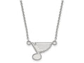 14k White Gold Nhl Logoart St. Louis Blues Small Pendant Necklace