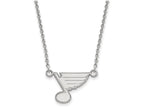 14k White Gold Nhl Logoart St. Louis Blues Small Pendant Necklace