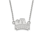 14k White Gold Logoart Baylor University Small Pendant Necklace