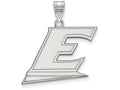 14k White Gold Logoart Eastern Kentucky University Large Pendant