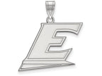 14k White Gold Logoart Eastern Kentucky University Large Pendant