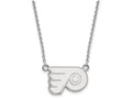 14k White Gold Nhl Logoart Philadelphia Flyers Small Pendant Necklace
