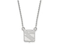 14k White Gold Nhl Logoart New York Rangers Small Pendant Necklace