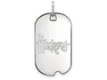14k White Gold Logoart University Of Nebraska Small Dog Tag Pendant Necklace