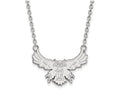 14k White Gold Logoart Rice University Large Pendant Necklace