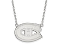 14k White Gold Nhl Logoart Montreal Canadiens Large Pendant Necklace
