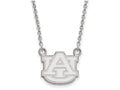 14k White Gold Logoart Auburn University Small Pendant Necklace