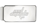 14k White Gold Nhl Logoart Washington Capitals Money Clip