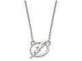 14k White Gold Nhl Logoart Tampa Bay Lightning Small Pendant Necklace