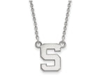 14k White Gold Logoart Michigan State University Small Pendant Necklace