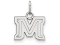 14k White Gold Logoart Montana State University Extra Small Pendant
