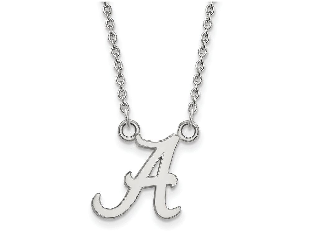 14k White Gold Logoart University Of Alabama Small Pendant Necklace