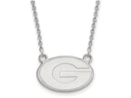 14k White Gold Logoart University Of Georgia Small Pendant Necklace