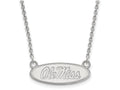 14k White Gold Logoart University Of Mississippi Small Pendant Necklace