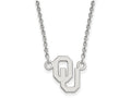 14k White Gold Logoart Oklahoma Small Pendant Necklace