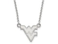 14k White Gold Logoart West Virginia University Small Pendant Necklace