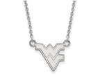14k White Gold Logoart West Virginia University Small Pendant Necklace