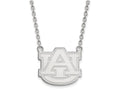14k White Gold Logoart Auburn University Large Pendant Necklace