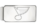 14k White Gold Nhl Logoart St. Louis Blues Money Clip