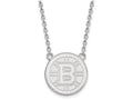 14k White Gold Nhl Logoart Boston Bruins Large Pendant Necklace