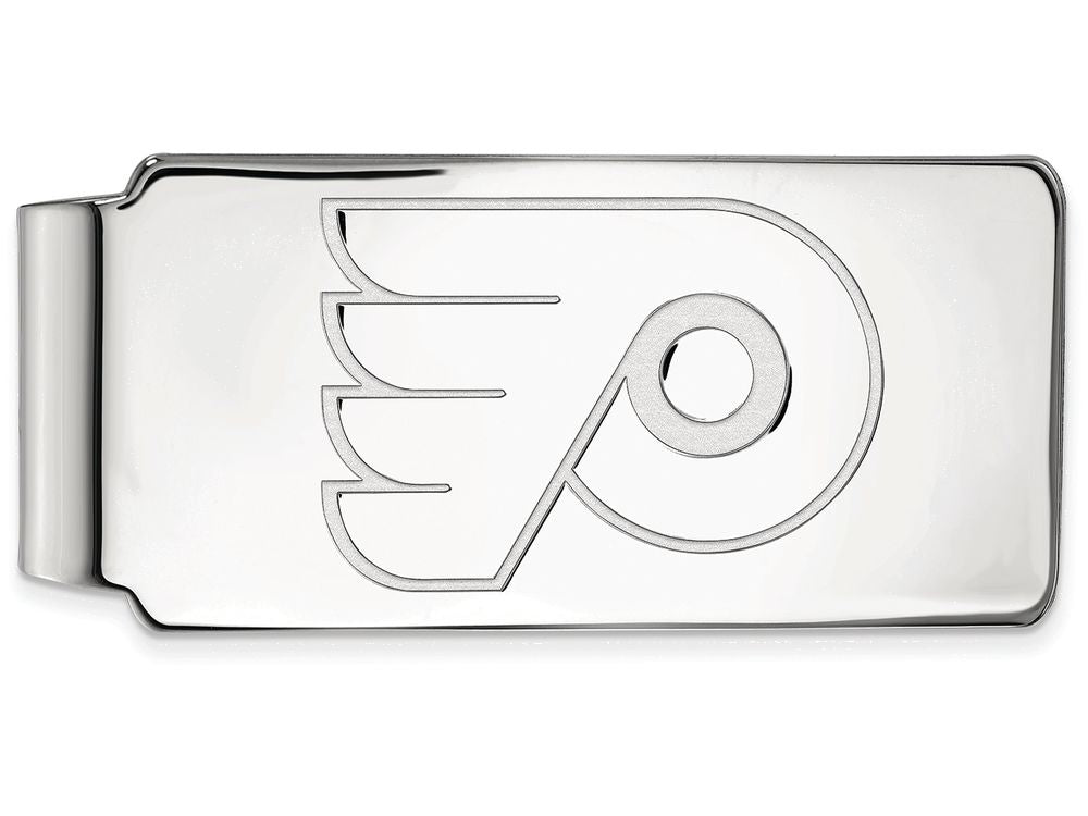 14k White Gold Nhl Logoart Philadelphia Flyers Money Clip