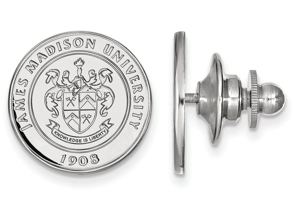 14k White Gold Logoart James Madison University Crest Lapel Pin
