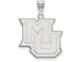 14k White Gold Logoart Marquette University Large Pendant