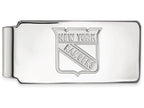 14k White Gold Nhl Logoart New York Rangers Money Clip