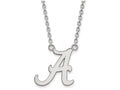 14k White Gold Logoart University Of Alabama Large Pendant Necklace