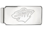 14k White Gold Nhl Logoart Minnesota Wild Money Clip