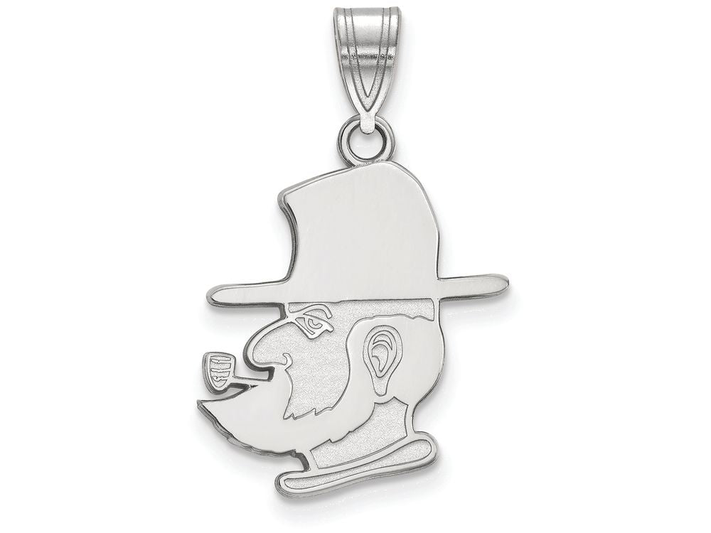 14k White Gold Logoart Appalachian State University Large Pendant
