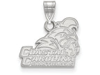 14k White Gold Logoart Coastal Carolina University Small Pendant