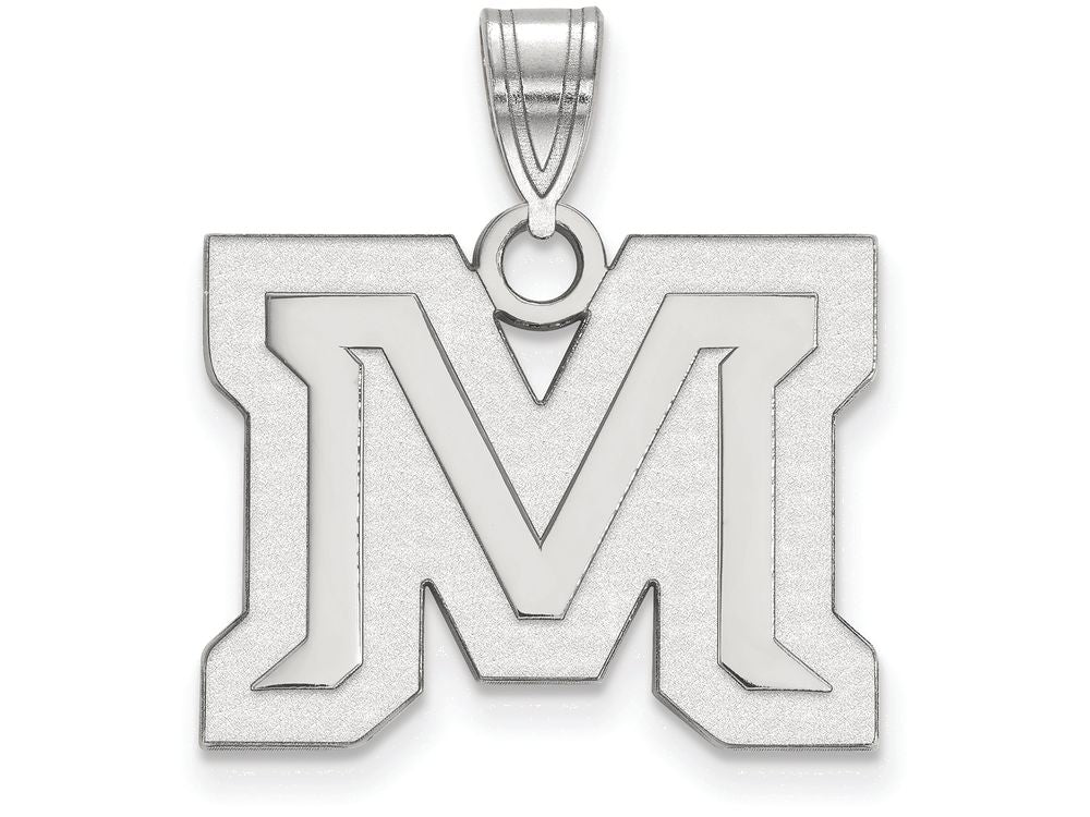 14k White Gold Logoart Montana State University Medium Pendant