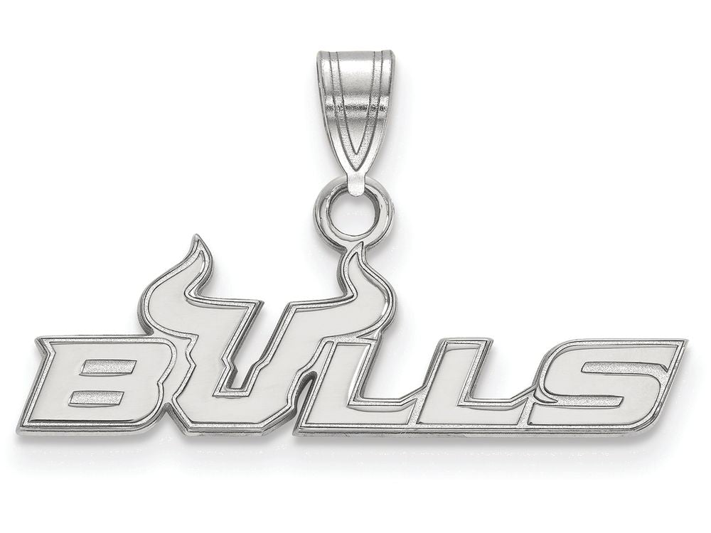 14k White Gold Logoart University Of South Florida Small Pendant