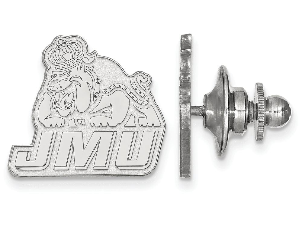 14k White Gold Logoart James Madison University Lapel Pin