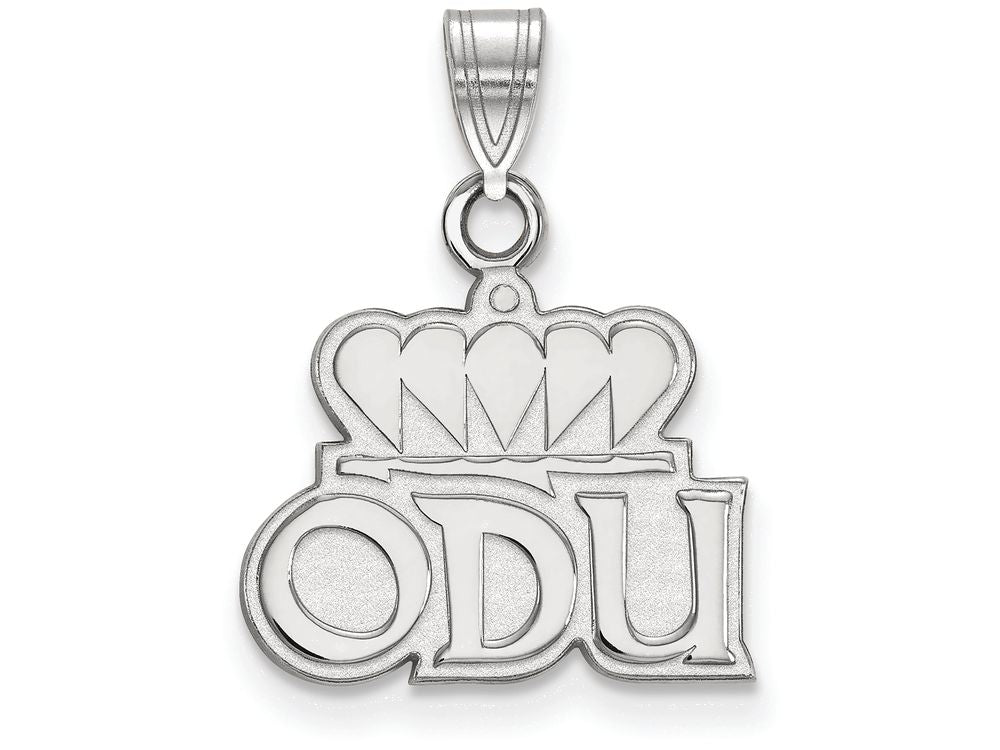 14k White Gold Logoart Old Dominion University Small Pendant