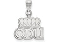 14k White Gold Logoart Old Dominion University Small Pendant