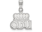 14k White Gold Logoart Old Dominion University Small Pendant