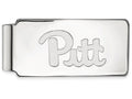 14k White Gold Logoart University Of Pittsburgh Money Clip