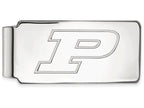 14k White Gold Logoart Purdue Money Clip