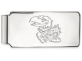 14k White Gold Logoart University Of Kansas Money Clip