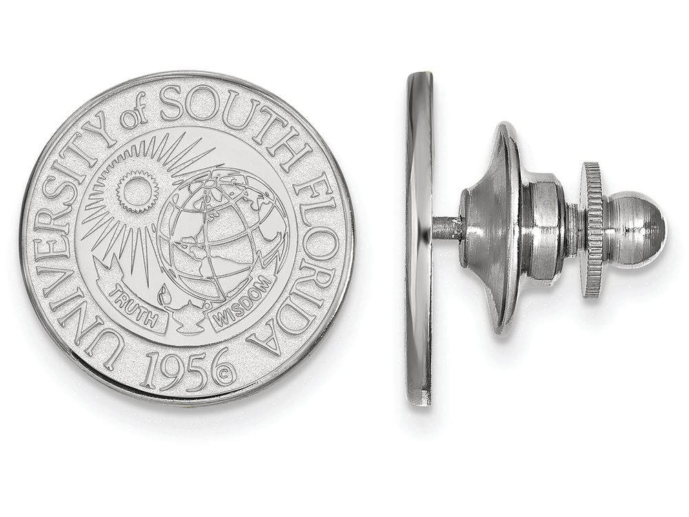 14k White Gold Logoart University Of South Florida Crest Lapel Pin