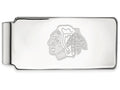 14k White Gold Nhl Logoart Chicago Blackhawks Money Clip