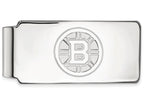 14k White Gold Nhl Logoart Boston Bruins Money Clip
